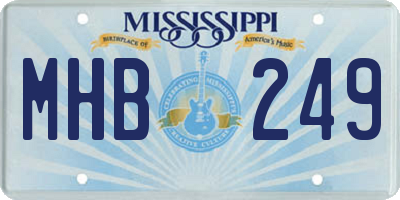 MS license plate MHB249