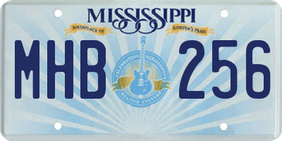 MS license plate MHB256