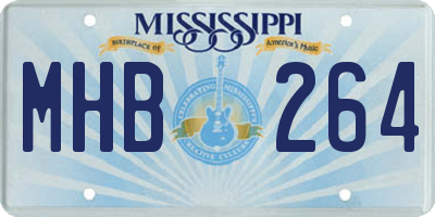 MS license plate MHB264