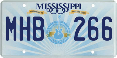 MS license plate MHB266
