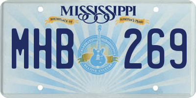 MS license plate MHB269