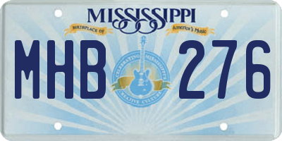 MS license plate MHB276