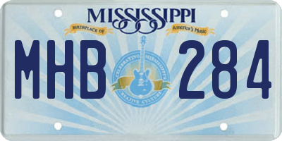 MS license plate MHB284