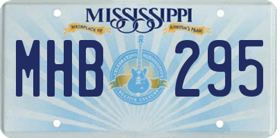 MS license plate MHB295