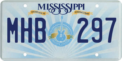 MS license plate MHB297