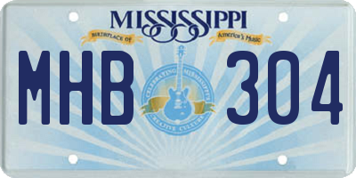 MS license plate MHB304