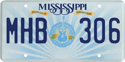 MS license plate MHB306