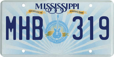 MS license plate MHB319