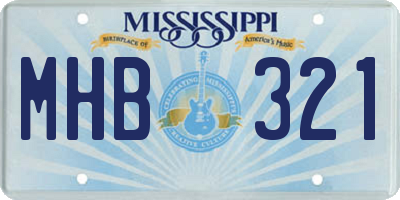 MS license plate MHB321