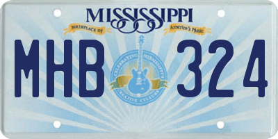 MS license plate MHB324