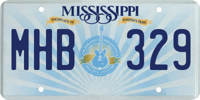 MS license plate MHB329