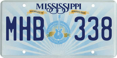 MS license plate MHB338