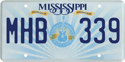 MS license plate MHB339