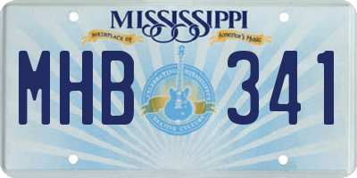 MS license plate MHB341