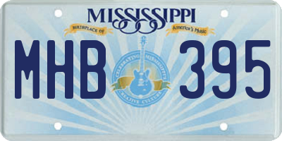 MS license plate MHB395