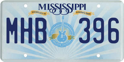 MS license plate MHB396