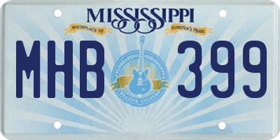 MS license plate MHB399