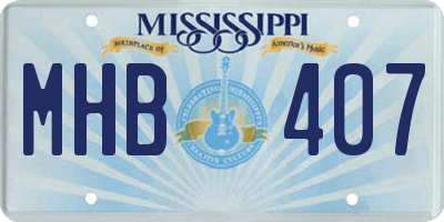 MS license plate MHB407