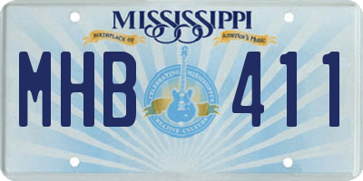 MS license plate MHB411