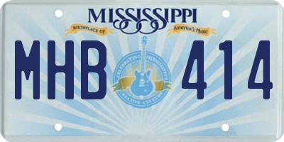 MS license plate MHB414