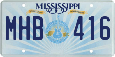 MS license plate MHB416