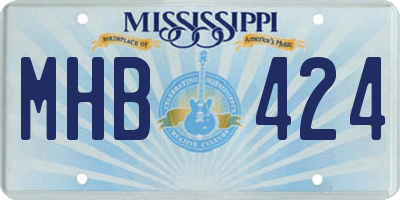 MS license plate MHB424