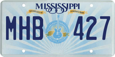 MS license plate MHB427