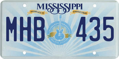 MS license plate MHB435