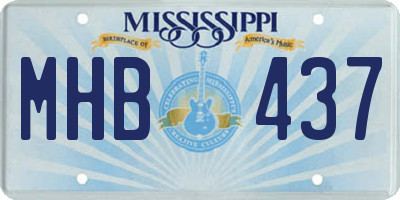 MS license plate MHB437