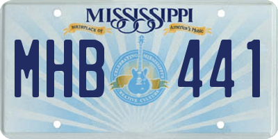 MS license plate MHB441