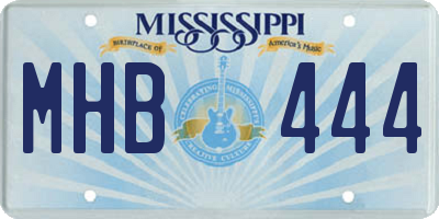 MS license plate MHB444
