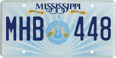 MS license plate MHB448