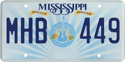 MS license plate MHB449
