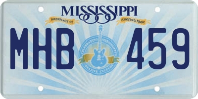 MS license plate MHB459