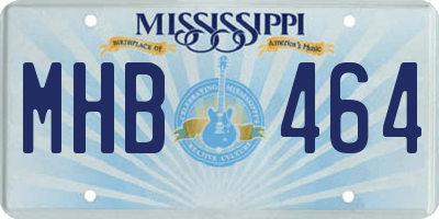MS license plate MHB464