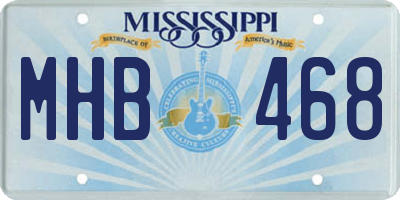 MS license plate MHB468