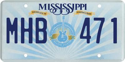 MS license plate MHB471