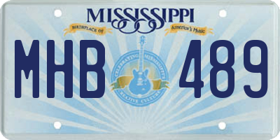 MS license plate MHB489