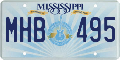MS license plate MHB495