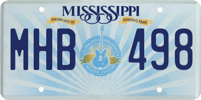 MS license plate MHB498