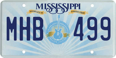 MS license plate MHB499