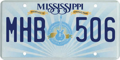 MS license plate MHB506