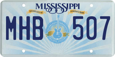 MS license plate MHB507
