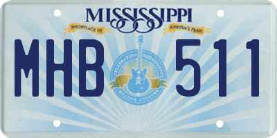 MS license plate MHB511