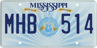 MS license plate MHB514