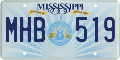 MS license plate MHB519