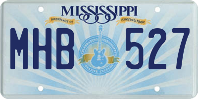 MS license plate MHB527