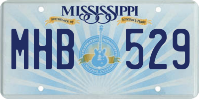 MS license plate MHB529