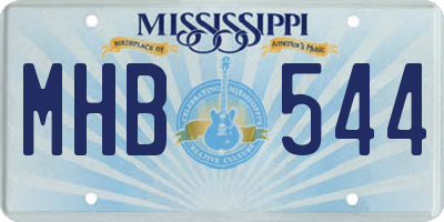 MS license plate MHB544