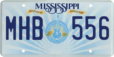 MS license plate MHB556